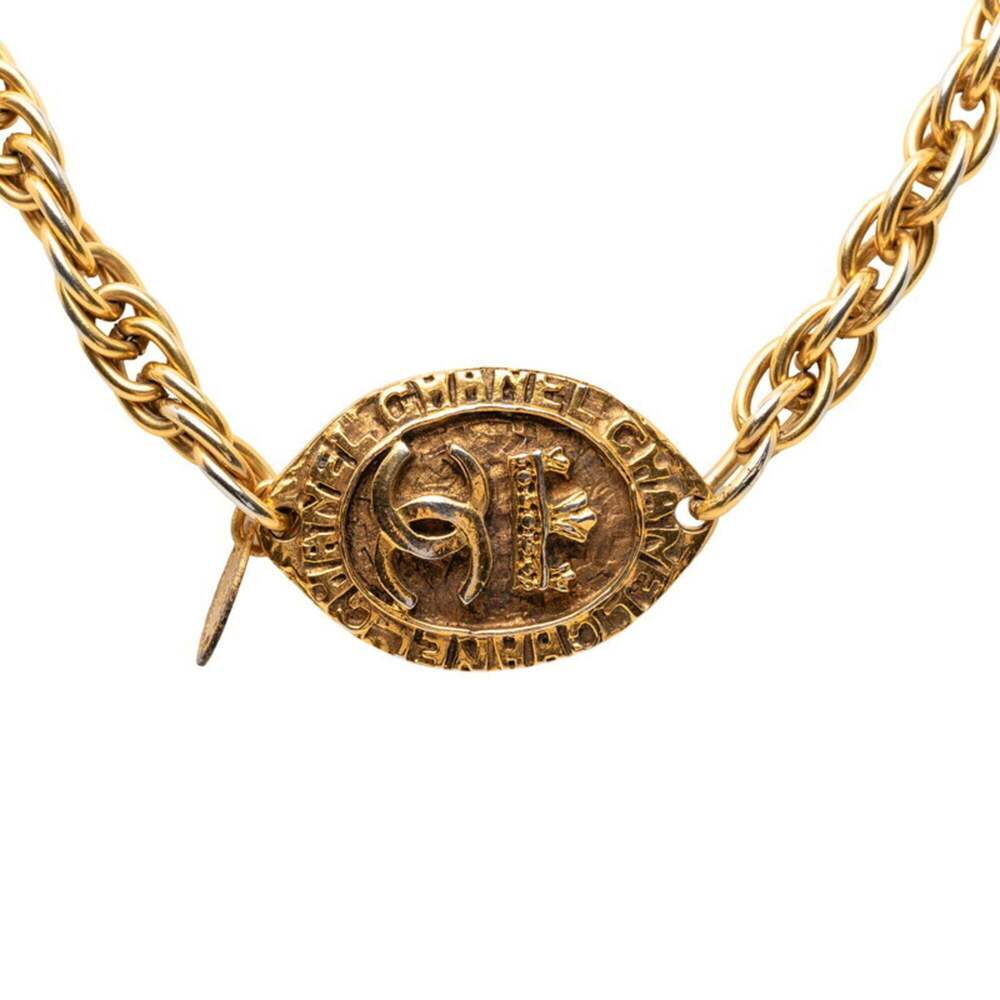CHANEL Gold Logo Necklace - Picture 2 of 6